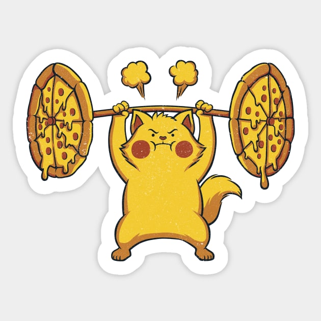 Pizza Cat Gym by Tobe Fonseca Sticker by Tobe_Fonseca